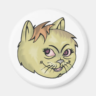 Happy Cat Face Magneet