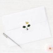 Happy Cat Face Square Sticker (Envelop)