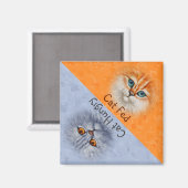 Happy Cat Fed Sad Cat Hungry Magneet (Voorkant / Achterkant)