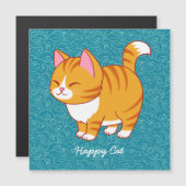 Happy Cat gepersonaliseerd Magnetische Uitnodiging (Voorkant / Achterkant)