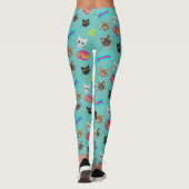 Happy Cat Head Redux - met tekst Leggings (Achterkant)