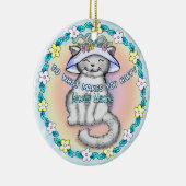 Happy Cat Keramisch Ornament (Rechts)