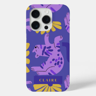 Happy Cat & Matisse Flowers iPhone 15 Pro Case