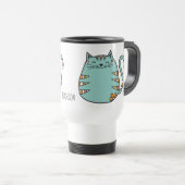 Happy Cat nom personnalisé tasses (Devant droit)