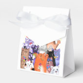 Happy Cat Party geschenkdoos - aangepaste tekstnaa Bedankdoosjes (Voorkant Zijde)
