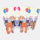 Happy Cat Party Popcorn Box Bedankdoosjes (Ongevouwen)