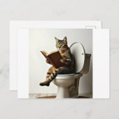 Happy Cat: Schattige kittenontwerp voor kattenlief Feestdagenkaart (Voorkant / Achterkant)