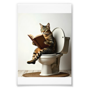 Happy Cat: Schattige kittenontwerp voor kattenlief Foto Afdruk