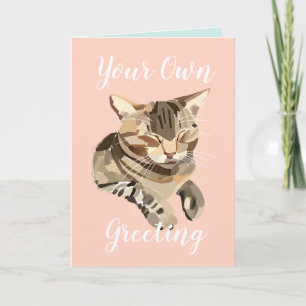 Happy Cat Spinnende gepersonaliseerd Kaart