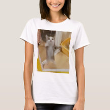 Happy Cat T-shirt voor dames