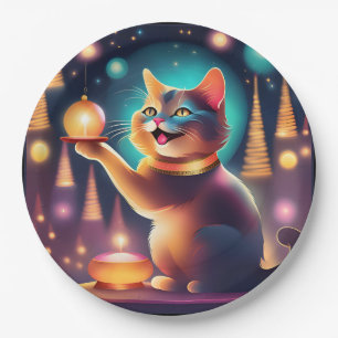 Happy Cat viert kerst،Papier Bord