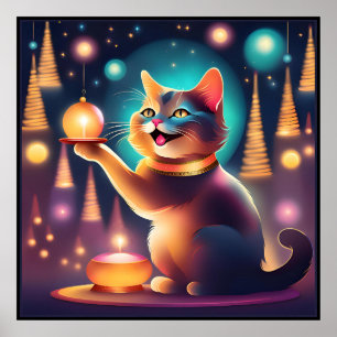 Happy Cat viert posters van ، kat