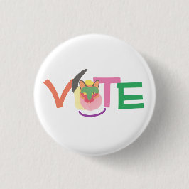 Happy Cat Vote GOTV Button