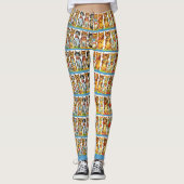 happy cats afdrukken leggings (Voorkant)
