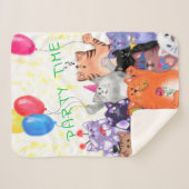 Happy Cats Baby Sherpa Blanket - Aangepaste tekst Deken (Voorkant (horizontaal))