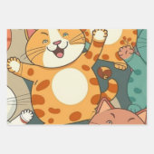 Happy Cats Birthday Wrapping Paper (Voorkant 3)