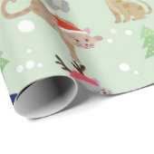 Happy Cats-kerstpatroon Cadeaupapier (Rol Hoek)