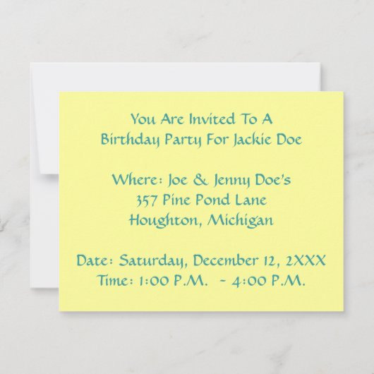 Happy Cats Line Dancing Party Invitation (Dos)