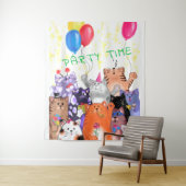 Happy Cats Tapijt - Aangepaste Tekst Wandkleed (In situ)