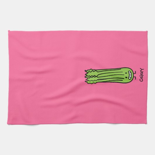 Happy Celery Stalk Bunch green fibre Theedoek (Horizontaal)