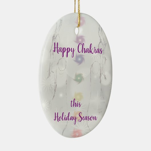 Happy Chakras New age Kerstmis Keramisch Ornament (Rechts)