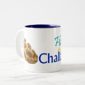 Happy Challah-days Blue-lining Mok (Voorkant links)