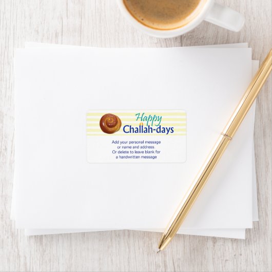 Happy Challah-days Cadeau Label (Insitu)