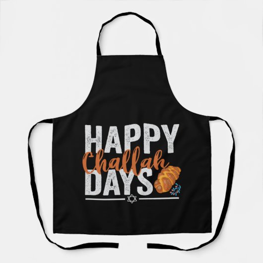 Happy Challah Days Funny Hanukkah Holiday Gift Schort (Voorkant)