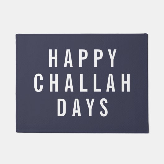 Happy Challah Days | Funny Holiday Chanukah Deurmat (Voorkant)