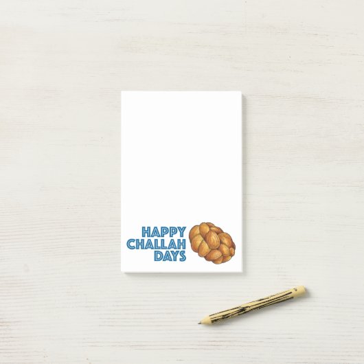 Happy Challah Days Hanukkah Chanukah Bread Loaf Post-it® Notes (Op bureau)