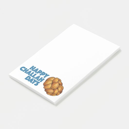 Happy Challah Days Hanukkah Chanukah Bread Loaf Post-it® Notes (Schuin)