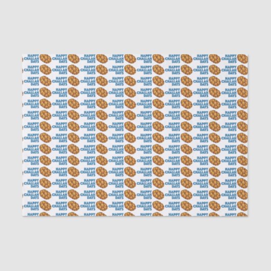 Happy Challah Days Hanukkah Chanukah Holiday Bread Tissuepapier (Voorkant)