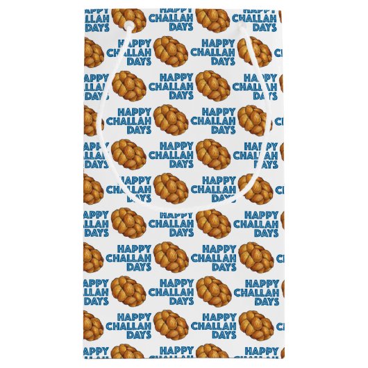 Happy Challah Days Jwish Feestdagen Bread Loaf Klein Cadeauzakje (Achterkant)