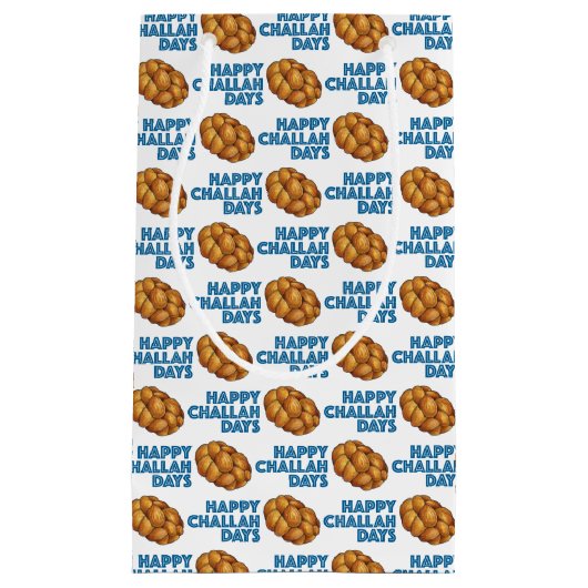 Happy Challah Days Jwish Feestdagen Bread Loaf Klein Cadeauzakje (Voorkant)