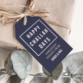 Happy Challah Days | Modern minimalist Hanukkah Cadeaulabel