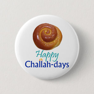 Happy Challah-days Rnd Pin Ronde Button 5,7 Cm
