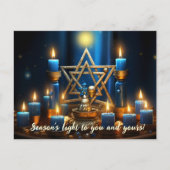 🕎 Happy Chanoeka, aangepaste tekst Feestdagenkaart (Voorkant)