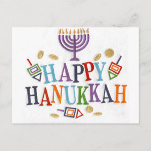 Happy Chanoeka Feestelijk ontwerp Feestdagenkaart