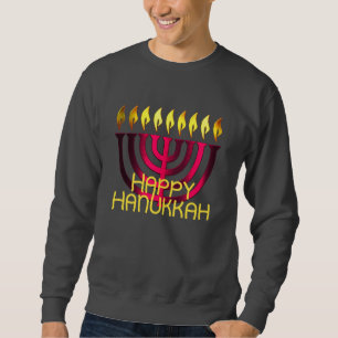 Happy Chanoeka Menorah Roze Trui