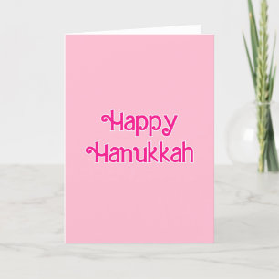Happy Chanoeka Pink Feestdagen Kaart