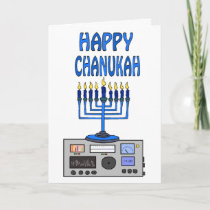 Happy Chanukah Ham Radio Wenskaart Feestdagen Kaart