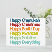 Happy Chanukah-kerstfeestdag Alles Kaart (Staand voorkant)