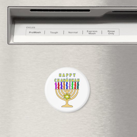Happy Chanukah Lights Magnet Magneet (Insitu (Vaatwasser))