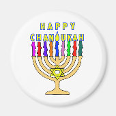 Happy Chanukah Lights Magnet Magneet (Voorkant)