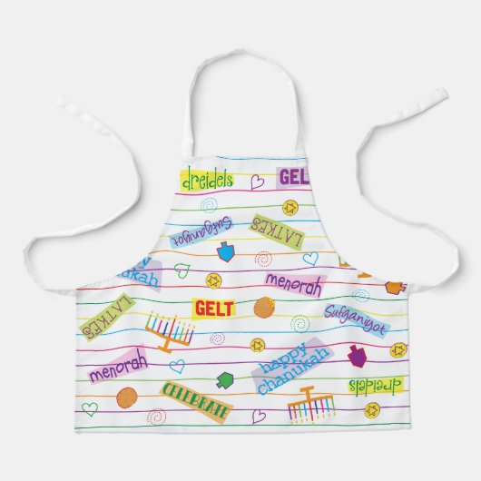Happy Chanukah Pattern Schort (Voorkant)
