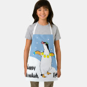 Happy Chanukah Penguin Apron Schort (Insitu)