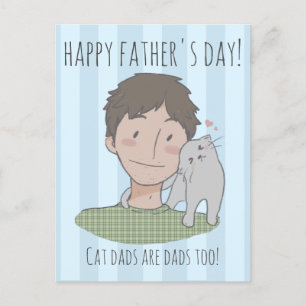 Happy Chat Fête des pères cadeau Daddy Carte posta