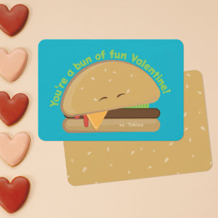 Happy Cheeseburger Kind Valentijnsdag Kaart