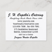 Happy Chef / Caterer - SRF Visitekaartje (Achterkant)