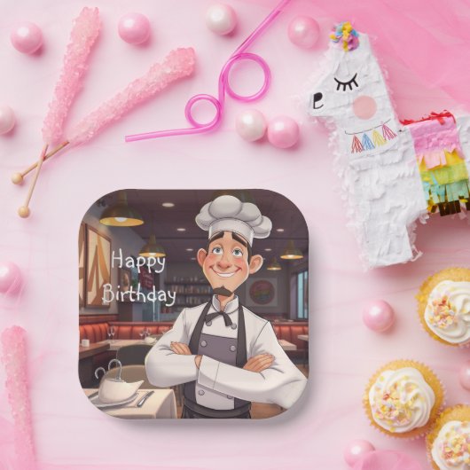 Happy Chef Papieren Bordje (Feest)
